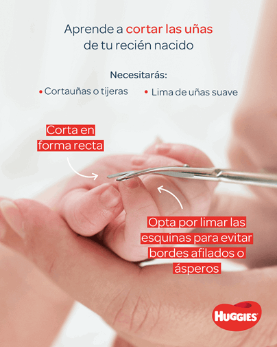 Aprende a cortar las uñas de tu recién nacido