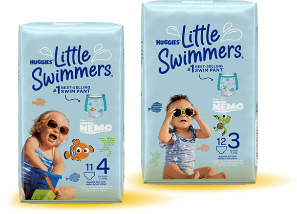 Pañales Huggies Little Swimmers talla 3 chica 12 pzas